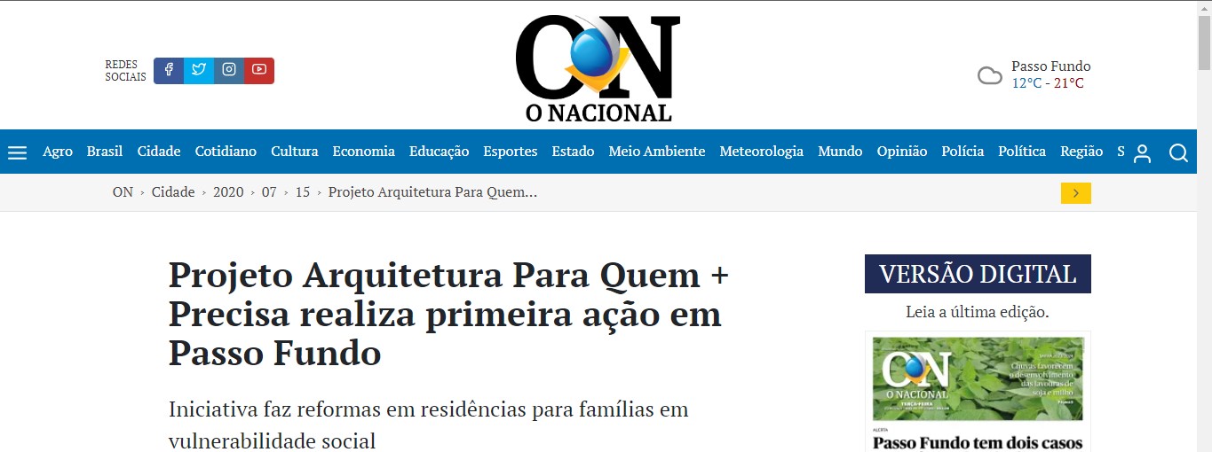 Projeto Arquitetura Para Quem + Precisa